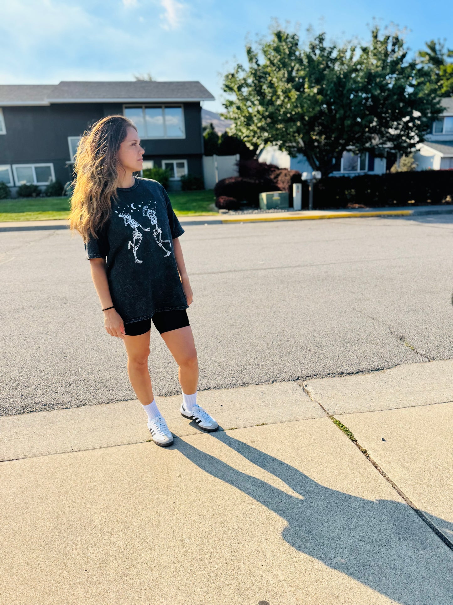 Skellies Under the Moon Tee – Mineral Black