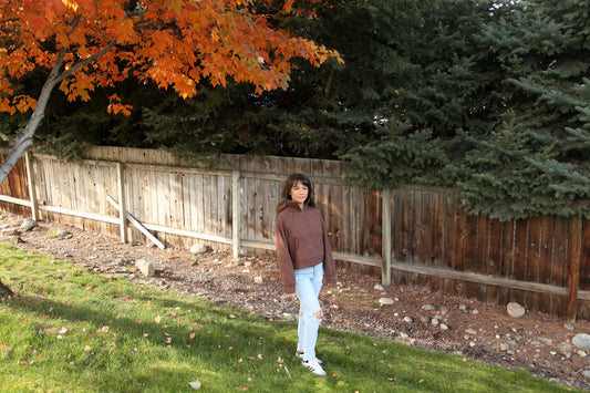 The Classic Half Zip – Brown