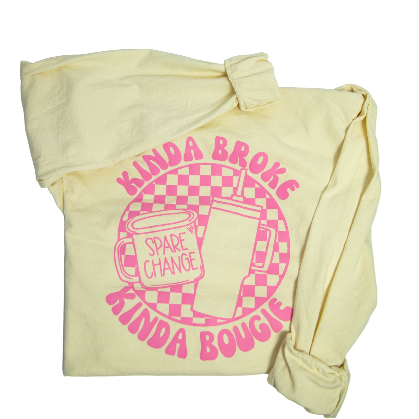 Kinda Broke Kinda Bougie Long Sleeve – Ivory