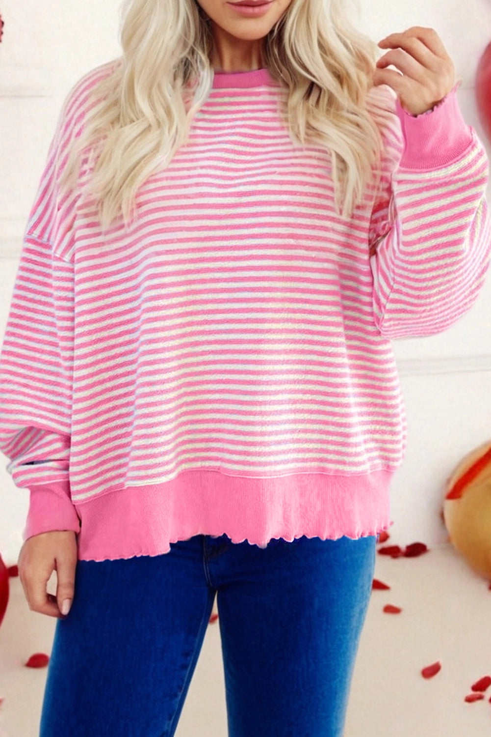 Striped Crew Neck Top