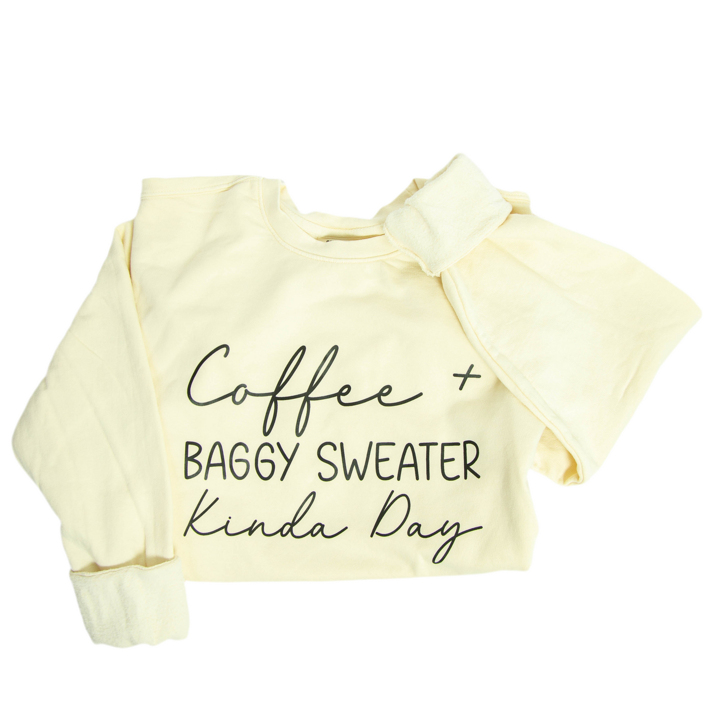 Baggy Sweater & Coffee Crewneck – Ivory