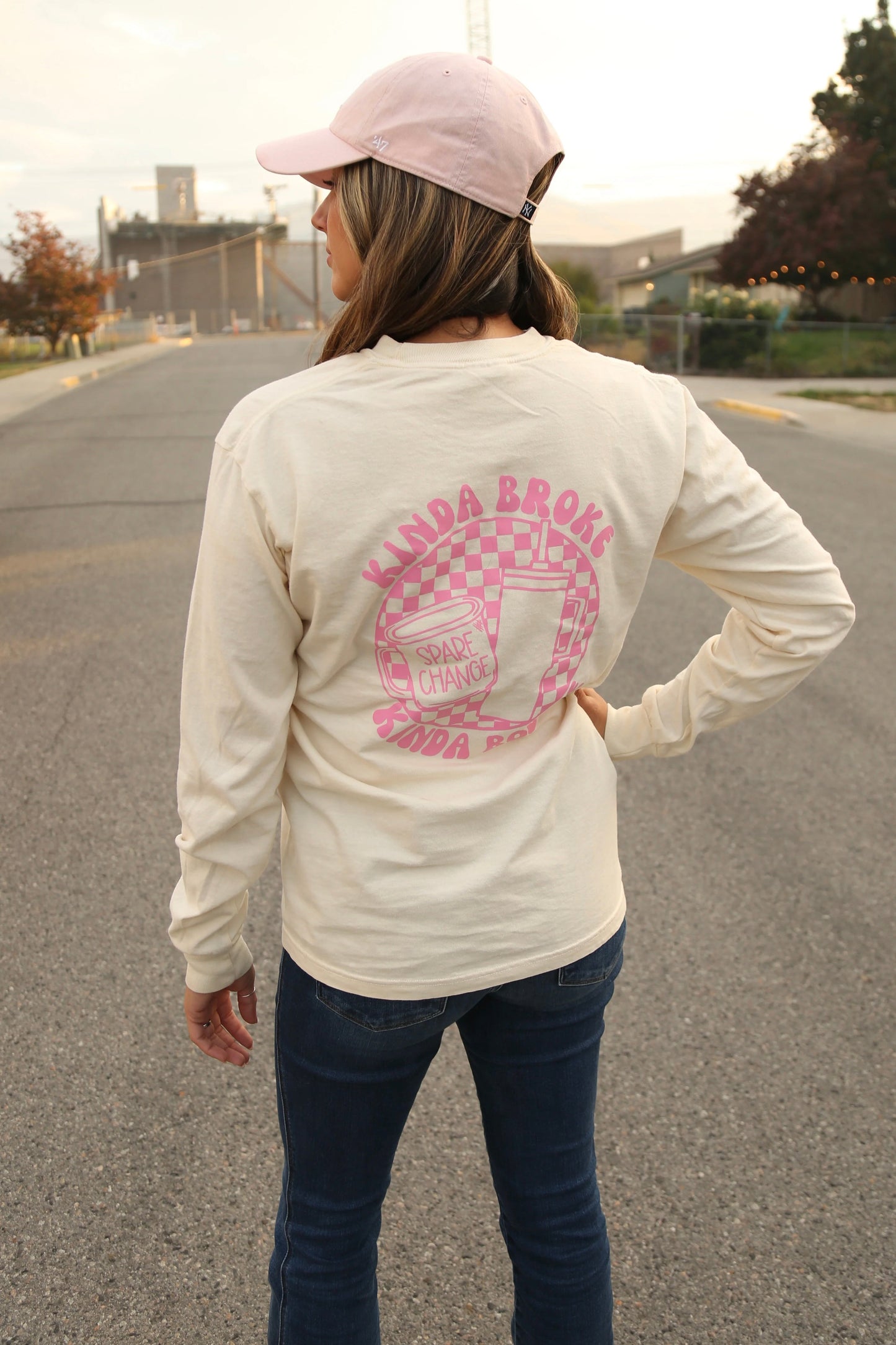 Kinda Broke Kinda Bougie Long Sleeve – Ivory