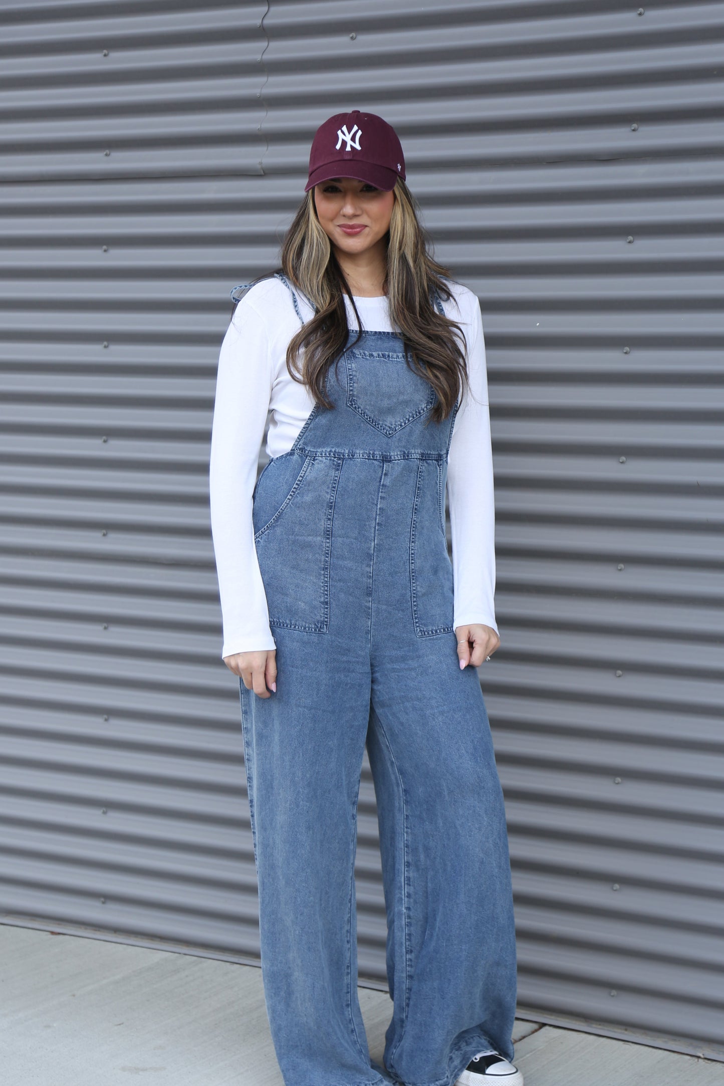 Relaxed Wide Leg Tencel Overall Jumpsuit